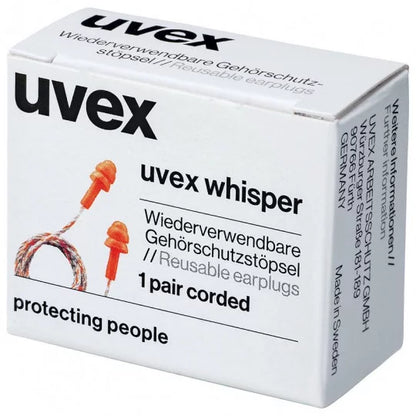 Uvex whisper reusable earplugs