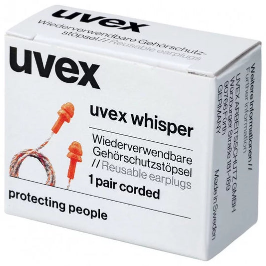 Uvex whisper reusable earplugs